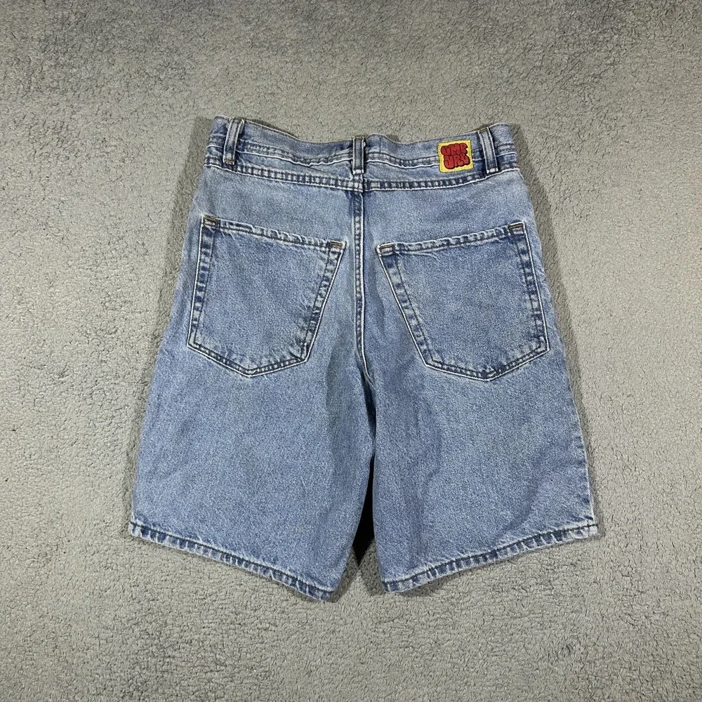 Empyre Women's 28 Jean Shorts Vintage Y2K Blue Denim Skater #3372 - Picture 3 of 8